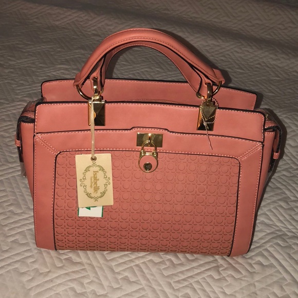 Isabelle Handbag Coral beautiful Satchel|crossbody - Picture 2 of 7